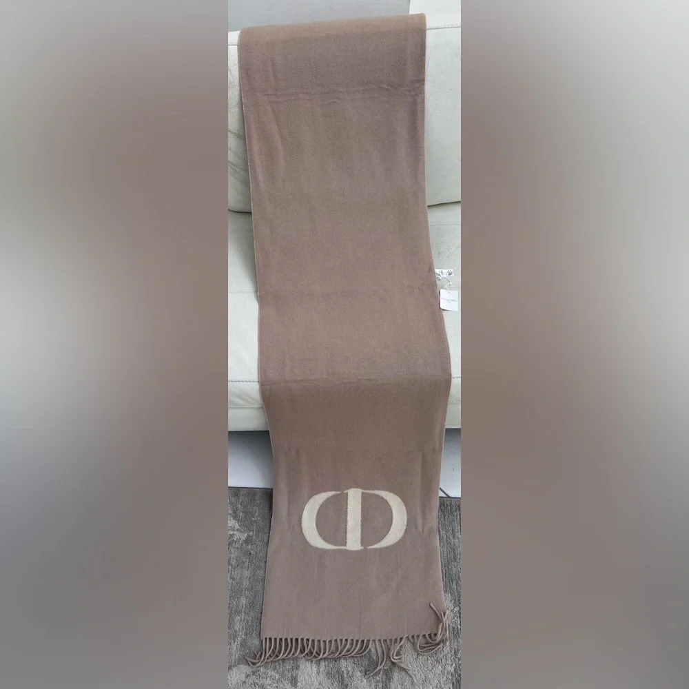 Dior Signature Cashmere & Wool Scarf – New in Box NWT